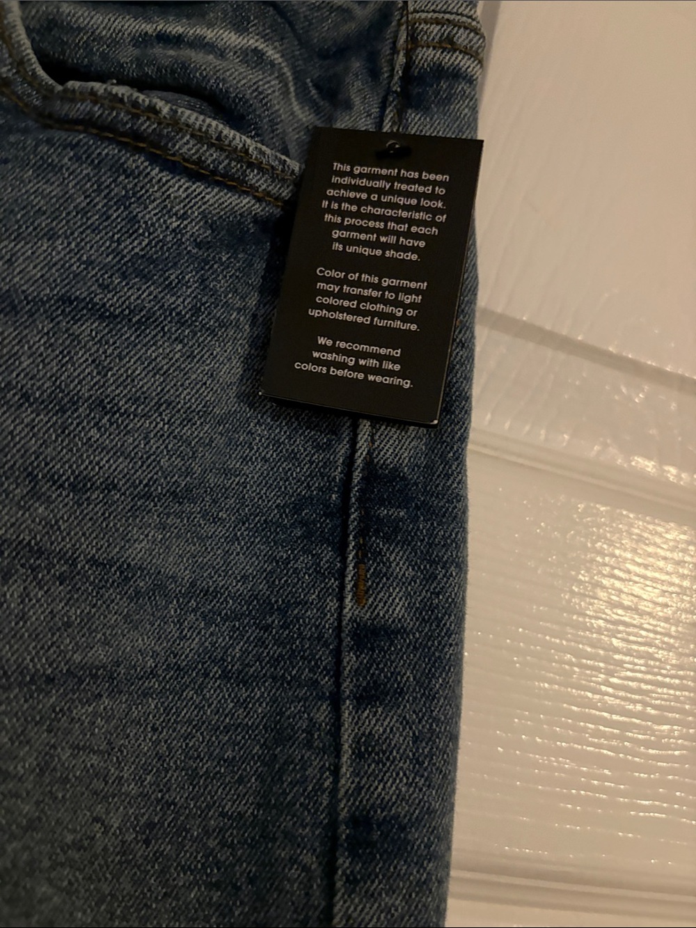 Fashion Nova Light Blue Wide-Leg Distressed Jeans - Picture 4 of 5